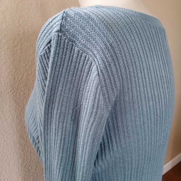 Soft Surroundings Aida Tunic Pullover Sweater Top Blue M - Picture 9 of 10